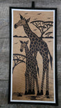 Giraffes Leaf Wall Art - Adelani Treasures