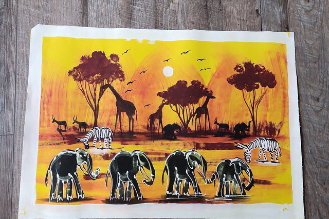 Large African Animals Painting #51 - Adelani Treasures