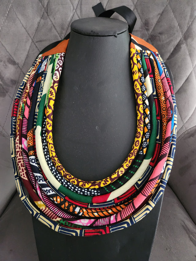 Fabric Collar Necklace - Adelani Treasures